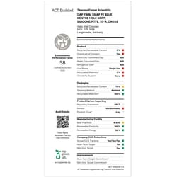 Fisherbrand 11mm PE Snap Ring Seal, Soft cap version, Center hole, Assembled septum Blue, White | Buy Online | Fisher Scientific